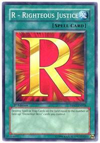R - Righteous Justice trading card from Duelist Pack 3: Jaden Yuki 2 R - Righteous Justice - Duelist Pack 3: Jaden Yuki 2 YuGiOh trading card