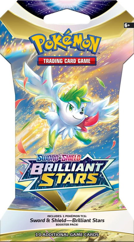 Brilliant Stars Sleeved Booster Pack trading card from SWSH09: Brilliant Stars Brilliant Stars Sleeved Booster Pack - SWSH09: Brilliant Stars Pokémon trading card