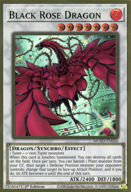 Black Rose Dragon (Alternate Art) - Maximum Gold: El Dorado YuGiOh trading card