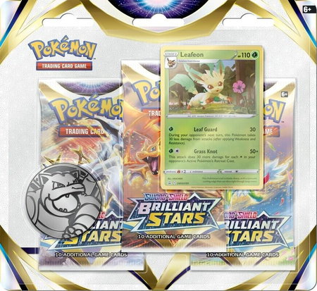 Brilliant Stars 3 Pack Blister [Leafeon] - SWSH09: Brilliant Stars Pokémon trading card