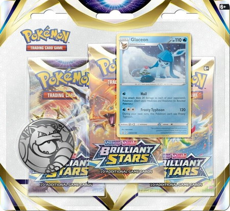 Brilliant Stars 3 Pack Blister [Glaceon] - SWSH09: Brilliant Stars Pokémon trading card