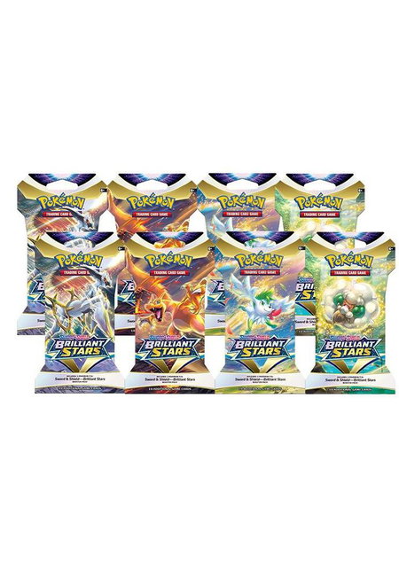 Brilliant Stars Sleeved Booster Pack Bundle [Set of 8] - SWSH09: Brilliant Stars Pokémon trading card