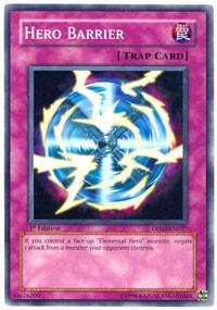 Hero Barrier trading card from Duelist Pack 3: Jaden Yuki 2 Hero Barrier - Duelist Pack 3: Jaden Yuki 2 YuGiOh trading card