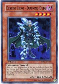 Destiny Hero - Diamond Dude trading card from Duelist Pack 5: Aster Phoenix Destiny Hero - Diamond Dude - Duelist Pack 5: Aster Phoenix YuGiOh trading card