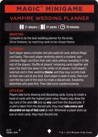 Magic Minigame: Vampire Wedding Planner - Innistrad: Crimson Vow (VOW) #2 - Special Magic: The Gathering Trading Card