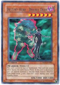 Destiny Hero - Double Dude trading card from Duelist Pack 5: Aster Phoenix Destiny Hero - Double Dude - Duelist Pack 5: Aster Phoenix YuGiOh trading card