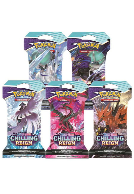 Chilling Reign Sleeved Booster Pack Art Bundle [Set of 5] - SWSH06: Chilling Reign Pokémon trading card