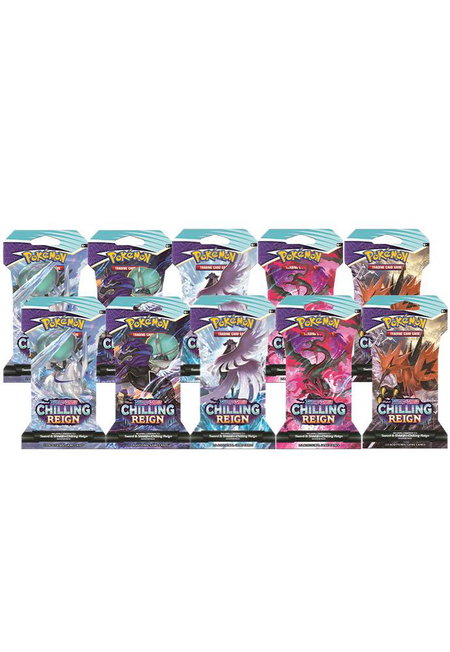 Chilling Reign Sleeved Booster Pack Bundle [Set of 10] - SWSH06: Chilling Reign Pokémon trading card