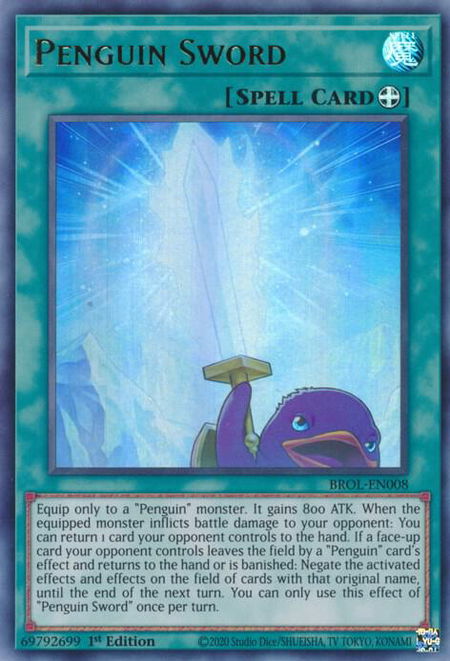 Penguin Sword - Brothers of Legend YuGiOh trading card