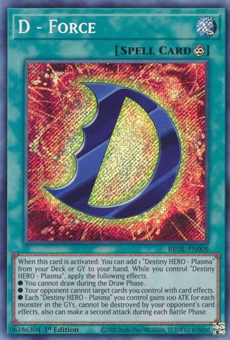 D - Force - Brothers of Legend YuGiOh trading card