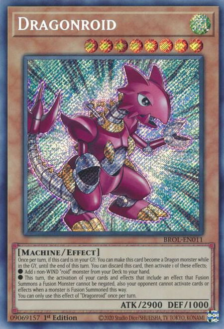 Dragonroid - Brothers of Legend YuGiOh trading card