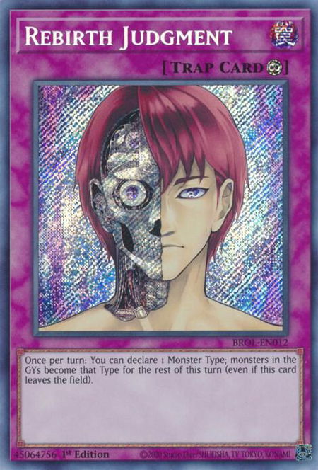 Rebirth Judgment - Brothers of Legend YuGiOh trading card