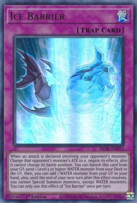 Ice Barrier - Brothers of Legend YuGiOh trading card