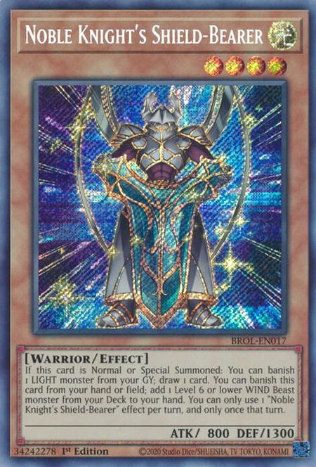 Noble Knight's Shield-Bearer - Brothers of Legend YuGiOh trading card