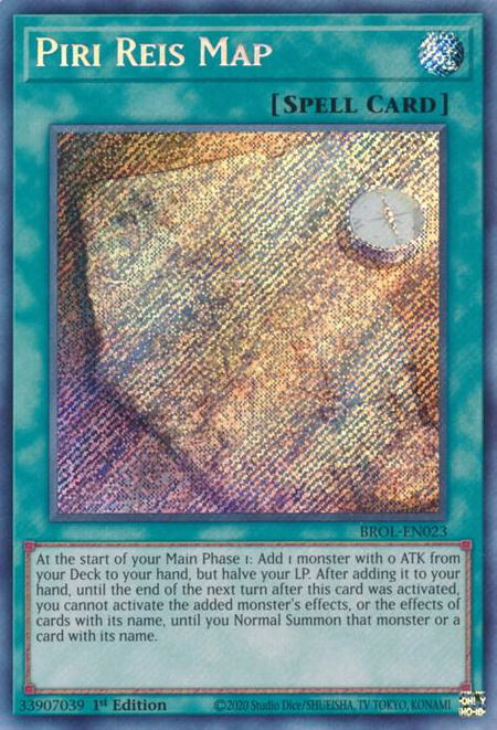 Piri Reis Map - Brothers of Legend YuGiOh trading card