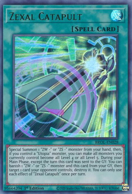 Zexal Catapult - Brothers of Legend YuGiOh trading card
