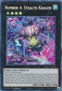 Number 4: Stealth Kragen - Brothers of Legend (BROL) #BROL-EN030 - Secret Rare YuGiOh Trading Card