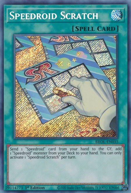 Speedroid Scratch - Brothers of Legend YuGiOh trading card
