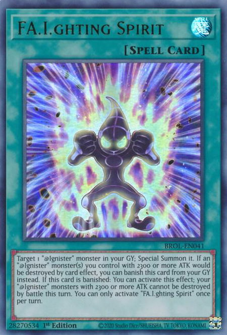 FA.I.ghting Spirit - Brothers of Legend YuGiOh trading card