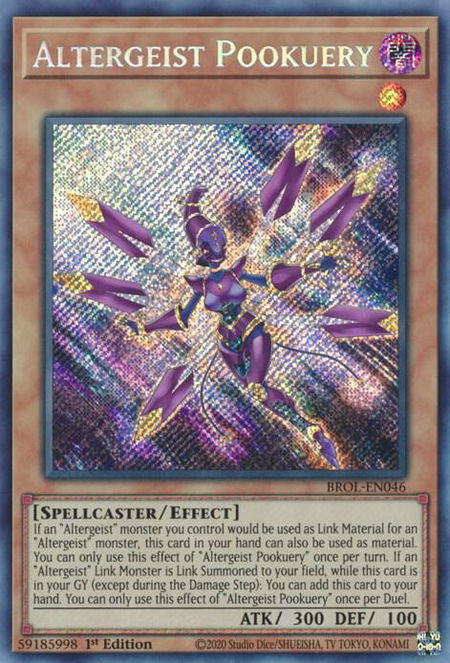 Altergeist Pookuery - Brothers of Legend YuGiOh trading card