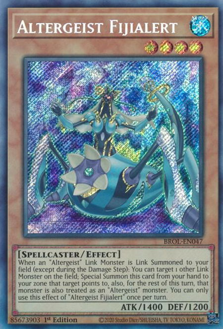 Altergeist Fijialert - Brothers of Legend YuGiOh trading card