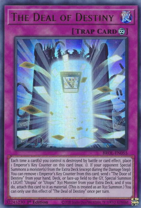 The Deal of Destiny - Brothers of Legend YuGiOh trading card