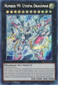 Number 99: Utopia Dragonar - Brothers of Legend (BROL) #BROL-EN057 - Secret Rare YuGiOh Trading Card