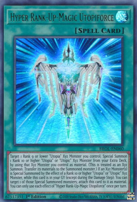 Hyper Rank-Up-Magic Utopiforce - Brothers of Legend YuGiOh trading card