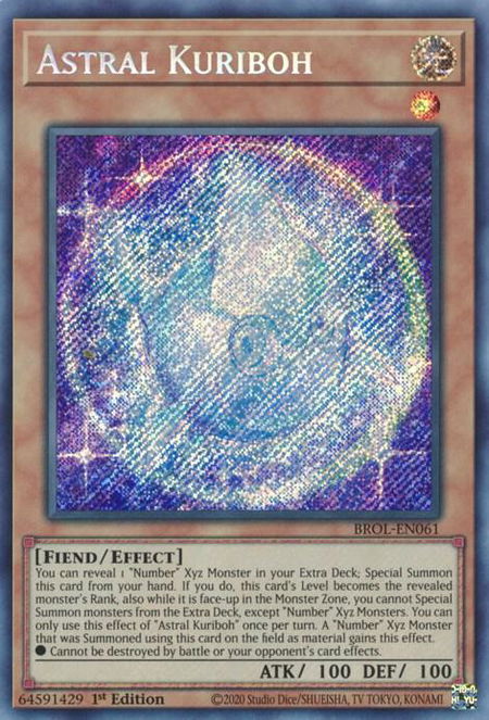 Astral Kuriboh - Brothers of Legend YuGiOh trading card