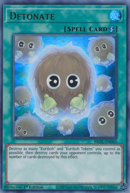 Detonate - Brothers of Legend YuGiOh trading card
