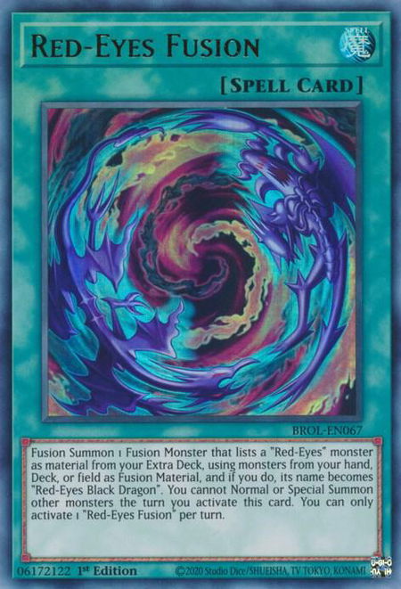 Red-Eyes Fusion - Brothers of Legend YuGiOh trading card