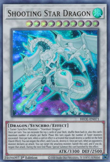 Shooting Star Dragon - Brothers of Legend YuGiOh trading card