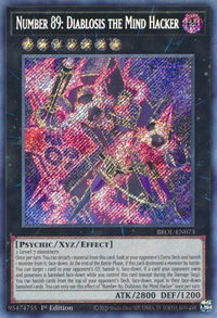 Number 89: Diablosis the Mind Hacker - Brothers of Legend (BROL) #BROL-EN073 - Secret Rare YuGiOh Trading Card