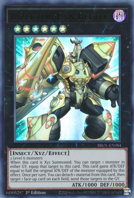 Inzektor Exa-Beetle - Brothers of Legend YuGiOh trading card