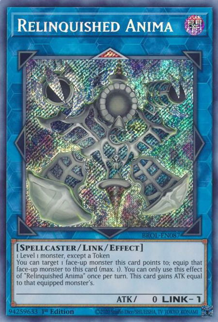 Relinquished Anima - Brothers of Legend YuGiOh trading card