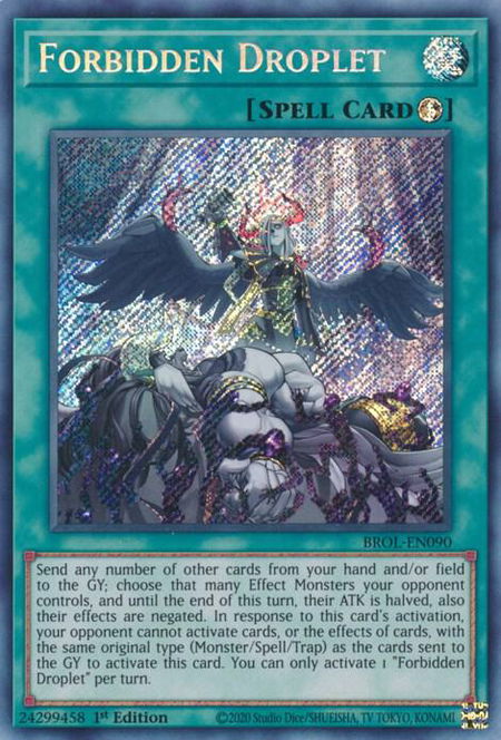 Forbidden Droplet - Brothers of Legend YuGiOh trading card