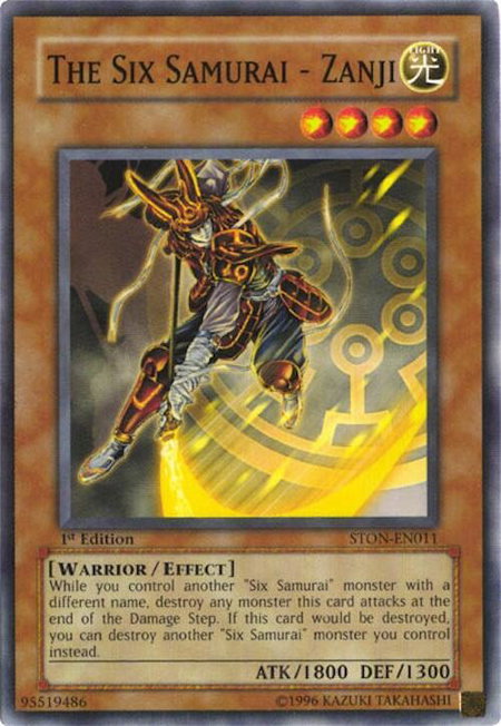The Six Samurai - Zanji - Strike of Neos YuGiOh trading card