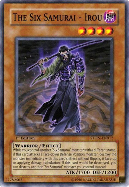 The Six Samurai - Irou - Strike of Neos YuGiOh trading card
