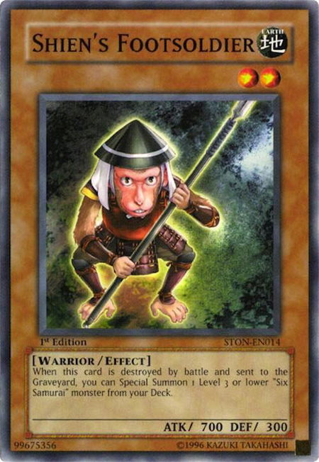 Shien's Footsoldier - Strike of Neos YuGiOh trading card