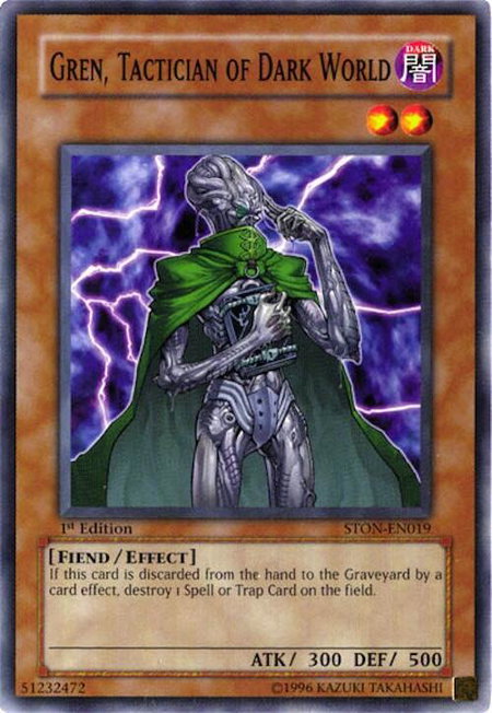 Gren, Tactician of Dark World - Strike of Neos YuGiOh trading card