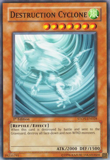Destruction Cyclone - Strike of Neos YuGiOh trading card
