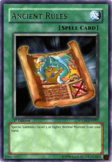 Ancient Rules - Strike of Neos YuGiOh trading card