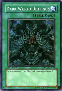 Dark World Dealings - Strike of Neos (STON) #STON-EN038 - Super Rare YuGiOh Trading Card