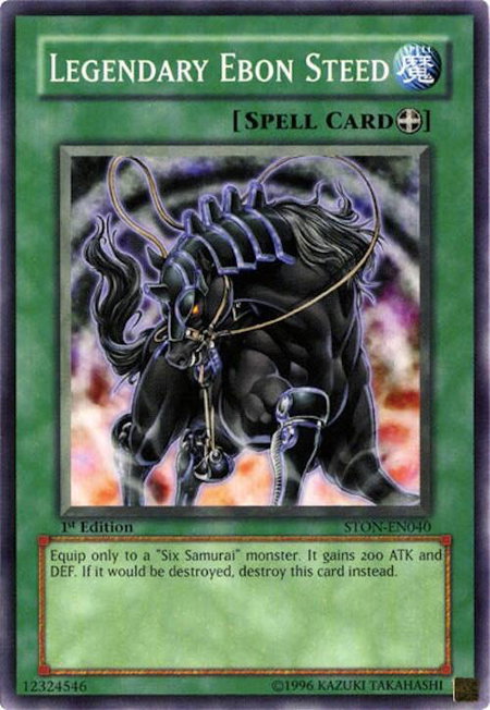 Legendary Ebon Steed - Strike of Neos YuGiOh trading card
