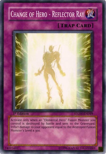 Change of Hero - Reflector Ray trading card from Strike of Neos Change of Hero - Reflector Ray - Strike of Neos YuGiOh trading card