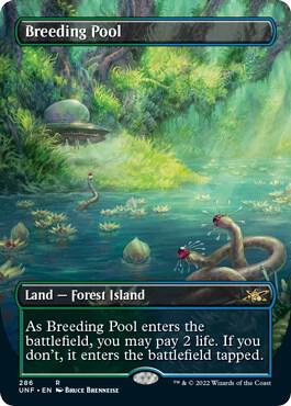 Breeding Pool (Borderless) - Unfinity Magic: The Gathering trading card