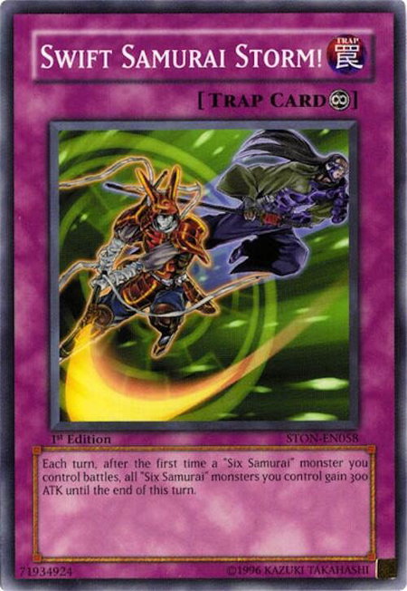 Swift Samurai Storm! - Strike of Neos YuGiOh trading card