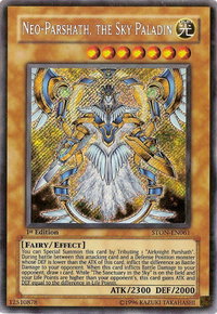 Neo-Parshath, The Sky Paladin - Strike of Neos (STON) #STON-EN061 - Secret Rare YuGiOh Trading Card
