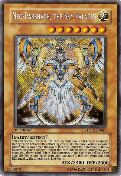 Neo-Parshath, The Sky Paladin - Strike of Neos YuGiOh trading card