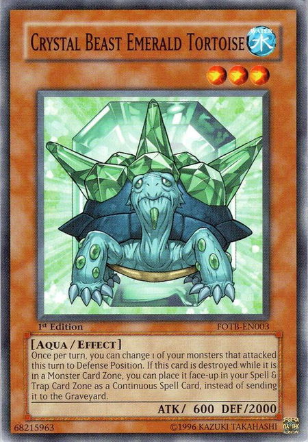 Crystal Beast Emerald Tortoise - Force of the Breaker YuGiOh trading card
